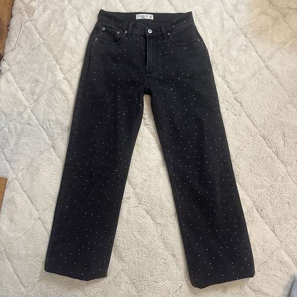 Abercrombie Low Rise Baggy Shine Jeans - Picture 2 of 4